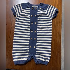 Angel Dear striped knit onsie size 6-12 months. Like new!!! Never worn!!
